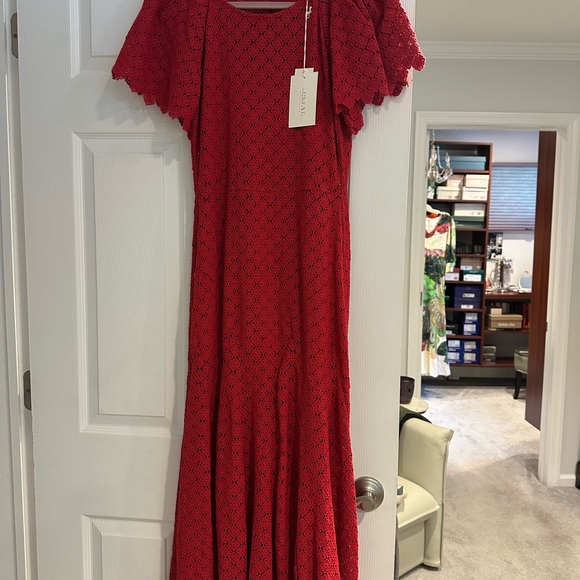 THE GREAT NWT The Harmony Red Lace Dress - Picture 7 of 10